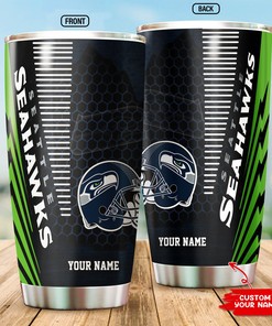 Seattle Seahawks Custom Name Tumbler - Customizable Seattle Seahawks Custom Name Tumbler for Die-Hard Enthusiasts