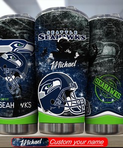 Seattle Seahawks Custom Name Tumbler - Customizable Seattle Seahawks Custom Name Tumbler for Personalized Style