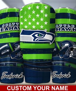 Seattle Seahawks Custom Name Tumbler - Personalized Seattle Seahawks Custom Name Tumbler for Tailgate Parties