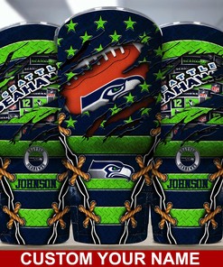 Seattle Seahawks Custom Name Tumbler - Personalized Seattle Seahawks Custom Name Tumbler for Unmatched Fandom