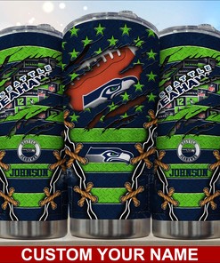 Seattle Seahawks Custom Name Tumbler - Personalized Seattle Seahawks Custom Name Tumbler for Unmatched Fandom