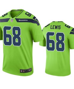 Seattle Seahawks Damien Lewis Green Color Rush Legend Jersey