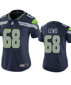 Seattle Seahawks Damien Lewis Navy Vapor Limited Jersey