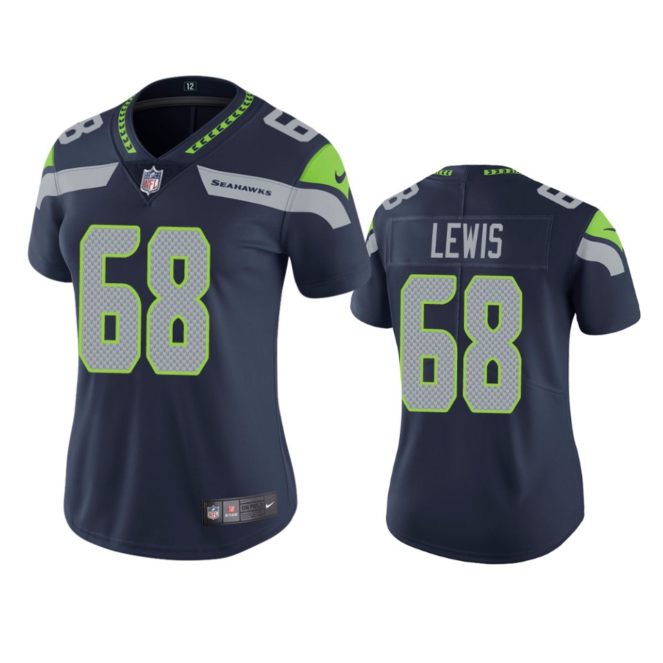 Seattle Seahawks Damien Lewis Navy Vapor Limited Jersey