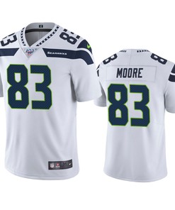 Seattle Seahawks David Moore White 100th Season Vapor Limited Jersey