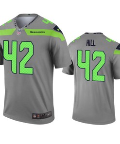 Seattle Seahawks Delano Hill Gray Inverted Legend Jersey