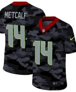 Seattle Seahawks Dk Metcalf #14 Nfl 2020 Camo Black Jersey