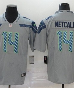 Seattle Seahawks Dk Metcalf #14 Nfl 2020 Grey Jersey