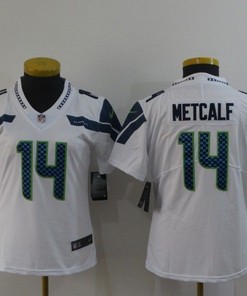 Seattle Seahawks Dk Metcalf #14 Nfl 2020 White Womens Jersey