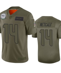 Seattle Seahawks D.k. Metcalf Camo 2019 Salute To Service Limited Jersey