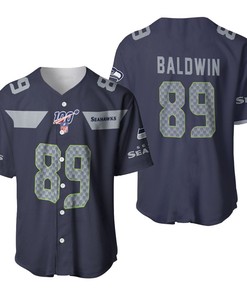 Seattle Seahawks Doug Baldwin #89 Nfl American Football Navy 100th Season 3d Designed Allover Gift For Seahawks Fans Baseball Jersey