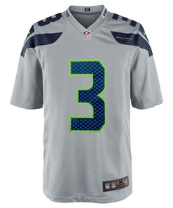 Seattle Seahawks Drew Lock 3 Alternate Game Jersey - Gray Jersey