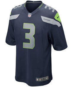 Seattle Seahawks Drew Lock 3 Game Jersey - College Navy Jersey
