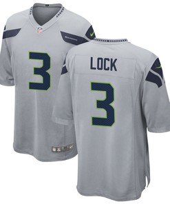 Seattle Seahawks Drew Lock 3 Nfl Gray Alternate Game Jersey Gift For Seahawks Fans