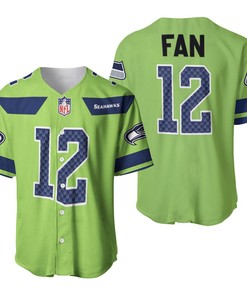 Seattle Seahawks Fan #12 Nfl American Football Green Color Rush Legend 3d Designed Allover Gift For Seahawks Fans Baseball Jersey