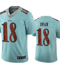 Seattle Seahawks Freddie Swain Light Blue City Edition Vapor Limited Jersey