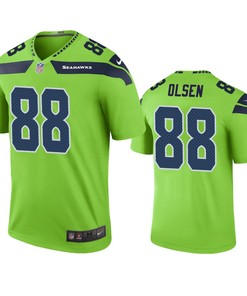 Seattle Seahawks Greg Olsen Green Color Rush Legend Jersey