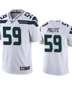 Seattle Seahawks Jachai Polite White 100th Season Vapor Limited Jersey