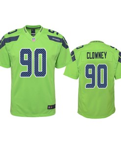 Seattle Seahawks Jadeveon Clowney Green Color Rush Game Jersey