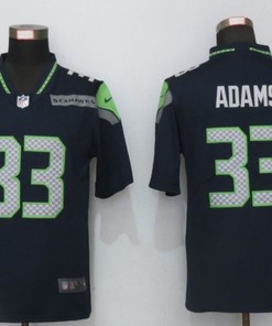 Seattle Seahawks Jamal Adams #33 Nfl 2020 Black Blue Jersey