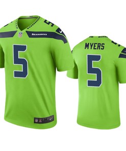 Seattle Seahawks Jason Myers Green Color Rush Legend Jersey