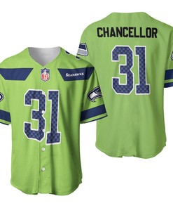Seattle Seahawks Kam Chancellor #31 Nfl American Football Green Color Rush Legend 3d Designed Allover Gift For Seahawks Fans Baseball Jersey