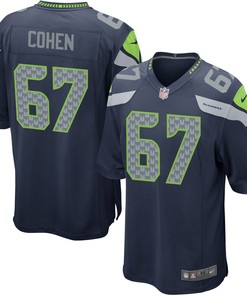 Seattle Seahawks Landon Cohen Team Color Game Jersey Nfl