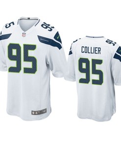 Seattle Seahawks L.j. Collier 2019 Nfl Draft White Game Jersey