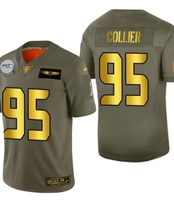 Seattle Seahawks L.j. Collier 2019 Salute To Service Nfl 100 Mens Jersey Metallic