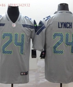 Seattle Seahawks Marshawn Lynch #24 2020 Nfl Grey Jersey Jersey