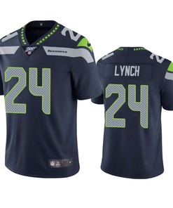 Seattle Seahawks Marshawn Lynch College Navy 100th Season Vapor Limited Jersey