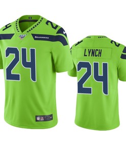 Seattle Seahawks Marshawn Lynch Green 100th Season Color Rush Jersey