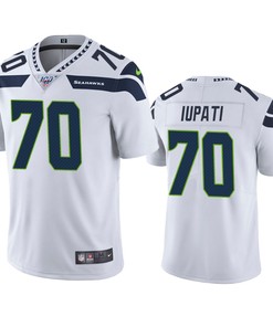 Seattle Seahawks Mike Iupati White 100th Season Vapor Limited Jersey