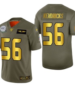 Seattle Seahawks Mychal Kendricks 2019 Salute To Service Nfl 100 Mens Jersey Metallic