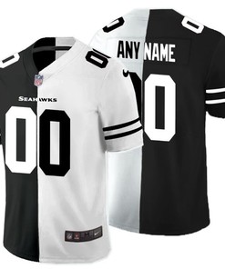 Seattle Seahawks Nfl 2020 Personalized Custom Black And White Custom Jersey