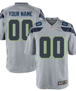 Seattle Seahawks Nike Custom Alternate Game Jersey - Gray