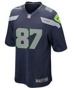 Seattle Seahawks Noah Fant 87 Game Jersey - College Navy Jersey