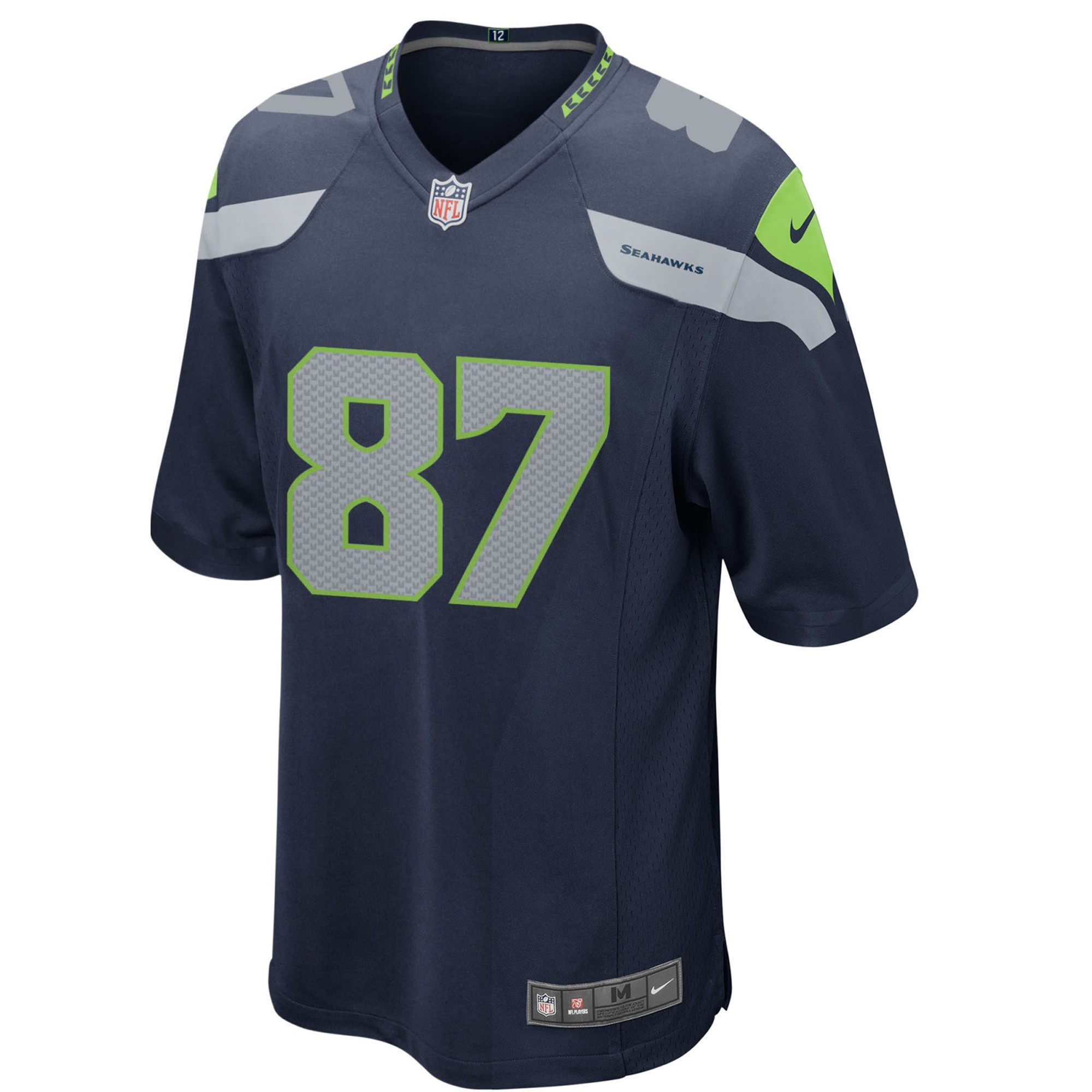 Seattle Seahawks Noah Fant 87 Game Jersey - College Navy Jersey