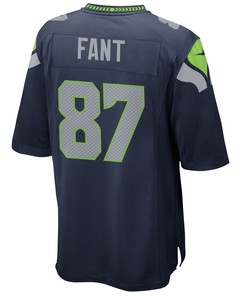 Seattle Seahawks Noah Fant 87 Game Jersey - College Navy Jersey