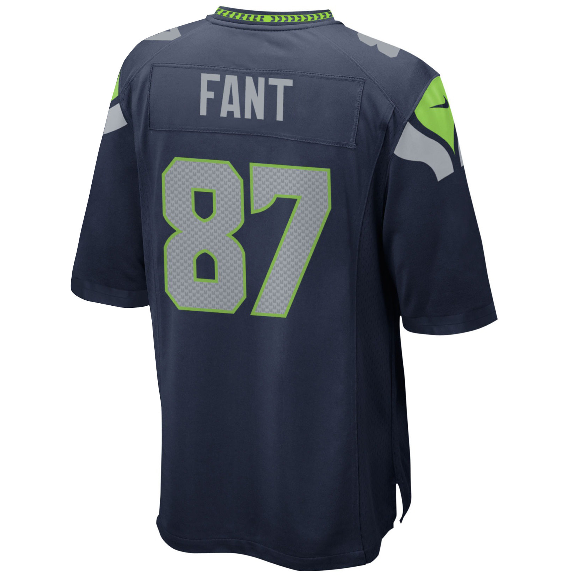 Seattle Seahawks Noah Fant 87 Game Jersey - College Navy Jersey