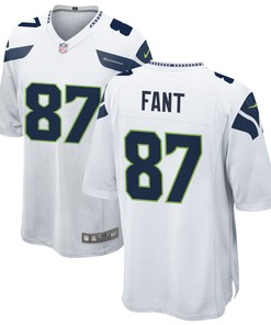 Seattle Seahawks Noah Fant 87 Game Jersey - White Jersey