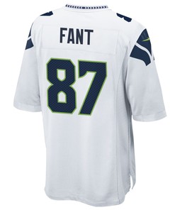 Seattle Seahawks Noah Fant 87 Game Jersey - White Jersey