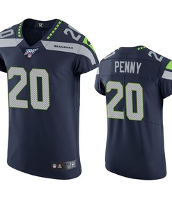 Seattle Seahawks Rashaad Penny Navy 100th Season Vapor Elite Jersey