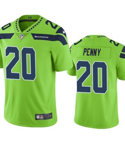 Seattle Seahawks Rashaad Penny Neon Green Nike Color Rush Limited Jersey
