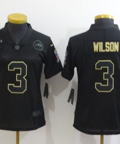 Seattle Seahawks Russell Wilson #3 Nfl 2020 Black Womens Jersey