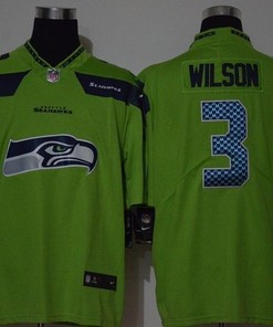 Seattle Seahawks Russell Wilson #3 Nfl 2020 Green Jersey
