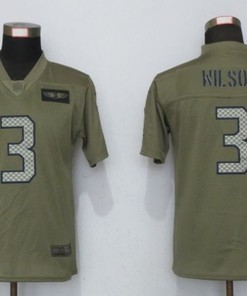 Seattle Seahawks Russell Wilson #3 Nfl 2020 Moss Green Jersey