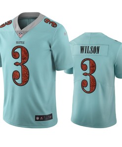 Seattle Seahawks Russell Wilson Light Blue City Edition Vapor Limited Jersey