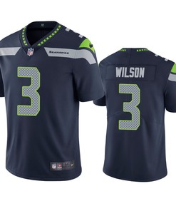 Seattle Seahawks Russell Wilson Navy Vapor Limited Jersey
