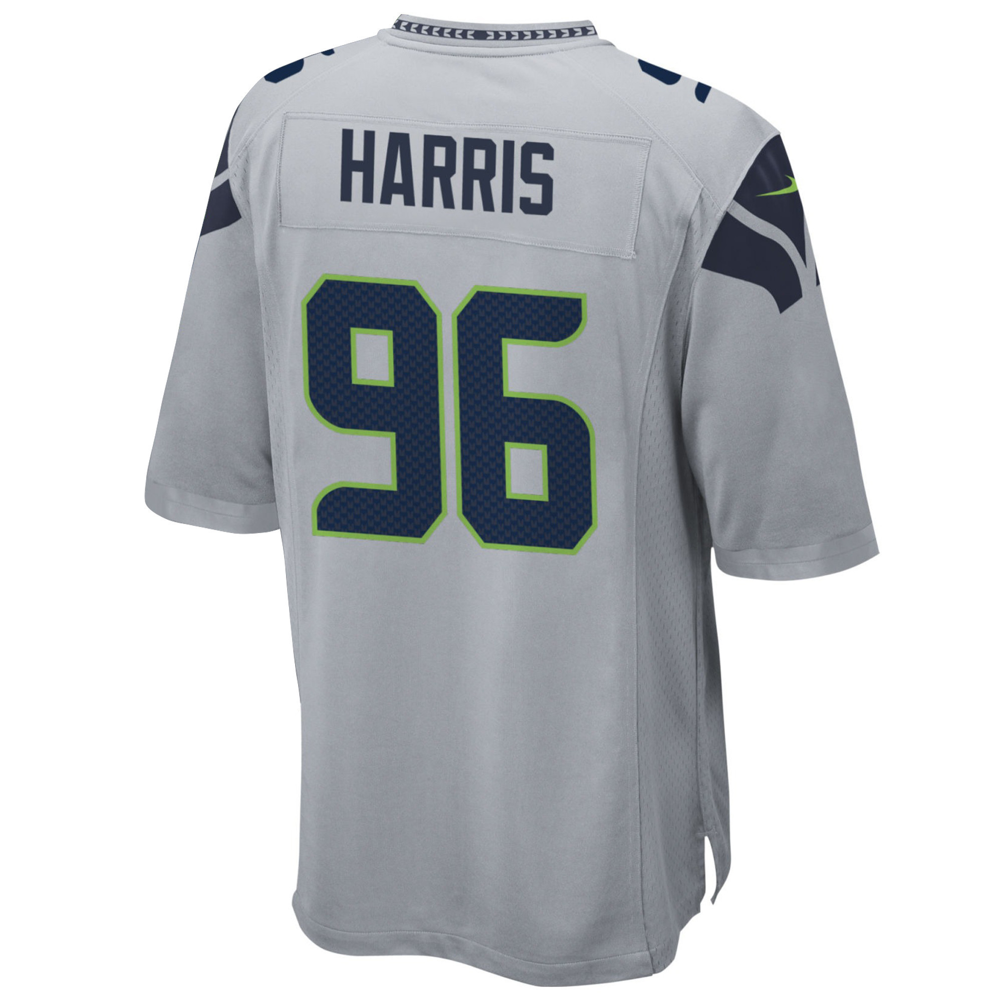 Seattle Seahawks Shelby Harris 96 Alternate Game Jersey - Gray Jersey
